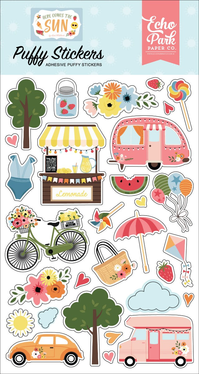 Puffy Stickers - Here Comes the Sun Collection - Echo Park