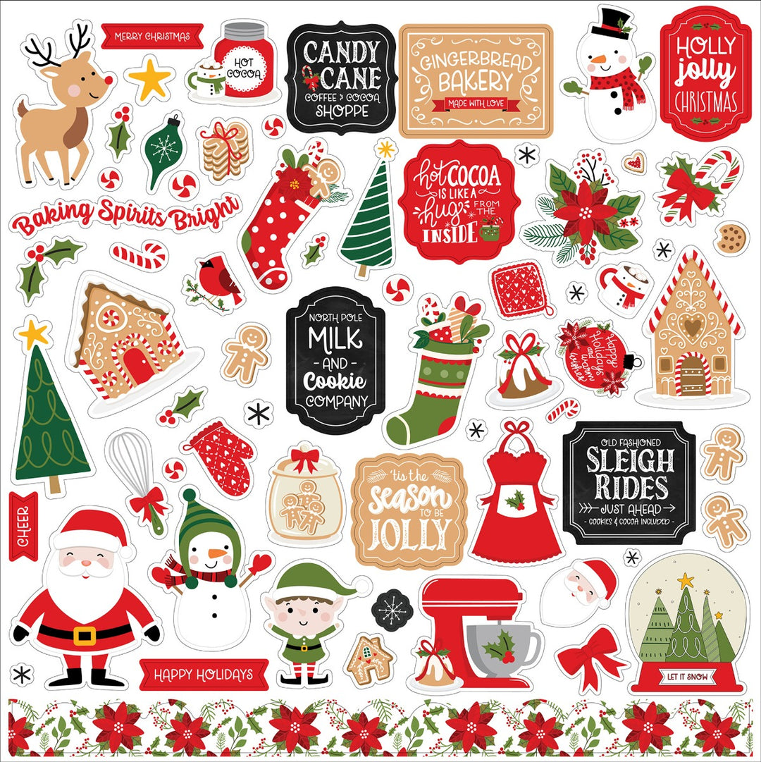 Have A Holly Jolly Christmas Element Sticker- Echo Park