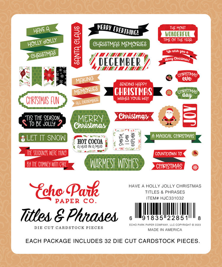 Have A Holly Jolly Christmas Titles & Phrases- Echo Park