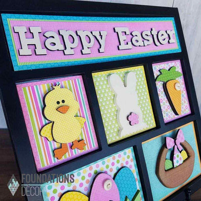 Side view of Easter Shadow box