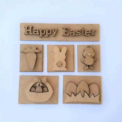 Easter Shadow Box Wood Pieces