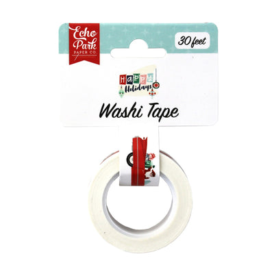 Happy Holidays Washi Tape - Visiting Santa - Echo Park