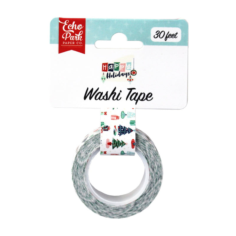 Happy Holidays Washi Tape - Festive Tree Fun - Echo Park