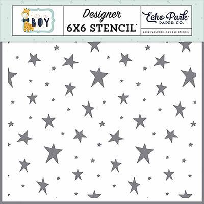 Underneath The Stars Stencil - It's a Boy - Echo Park - Clearance