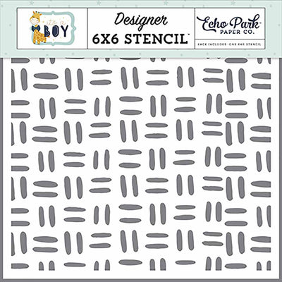Stitched Pattern Stencil - It's a Boy - Echo Park - Clearance