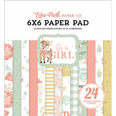 It's A Girl 6" x 6" Paper Pad - Echo Park