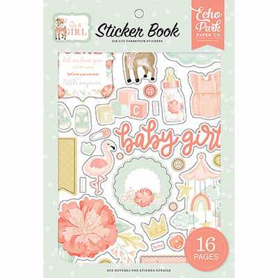 It's A Girl Sticker Book - Echo Park - Clearance