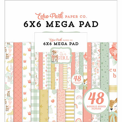 It's A Girl Card Makers 6" x 6" Mega Pad - Echo Park