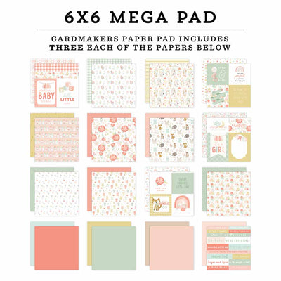 It's A Girl Card Makers 6" x 6" Mega Pad - Echo Park