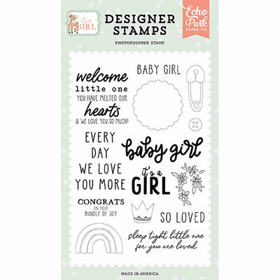 Baby Girl Stamp Set - It's A Girl - Echo Park