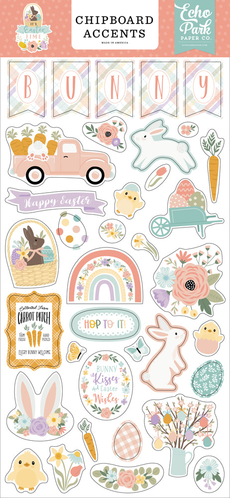 Chipboard Accents, 6" x 13" - It's Easter Time - Echo Park