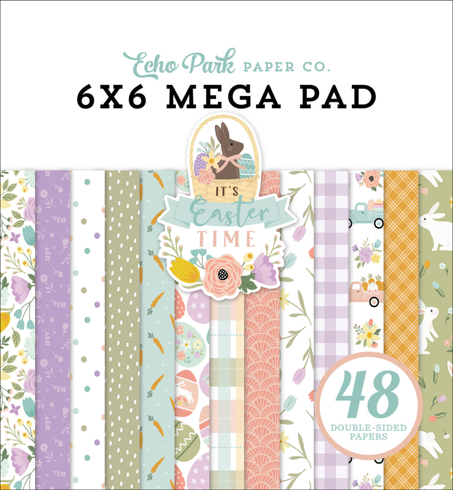 Cardmakers Mega Pad, 6" x 6" - It's Easter Time - Echo Park