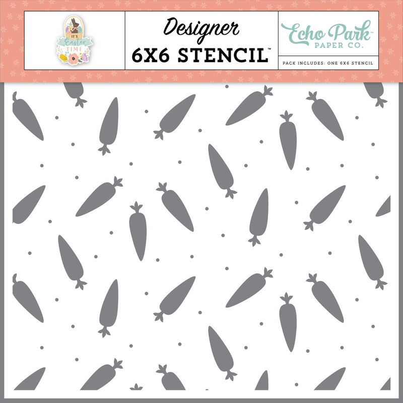 Cute Carrots Stencil, 6" x 6" - It&