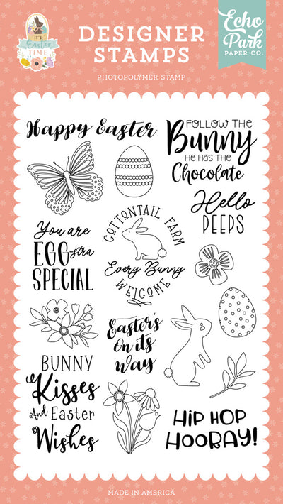 Hello Peeps Stamp Set - It's Easter Time - Echo Park