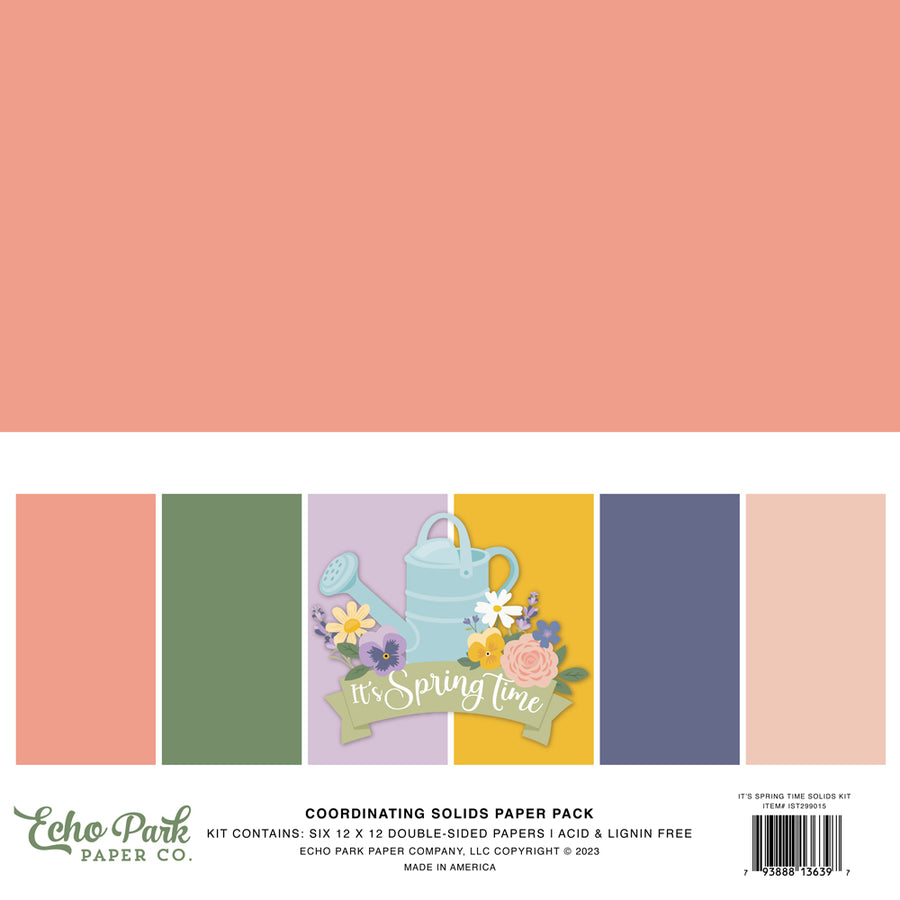 Cardstock Solids Kit, 12 x 12 - It's Spring Time