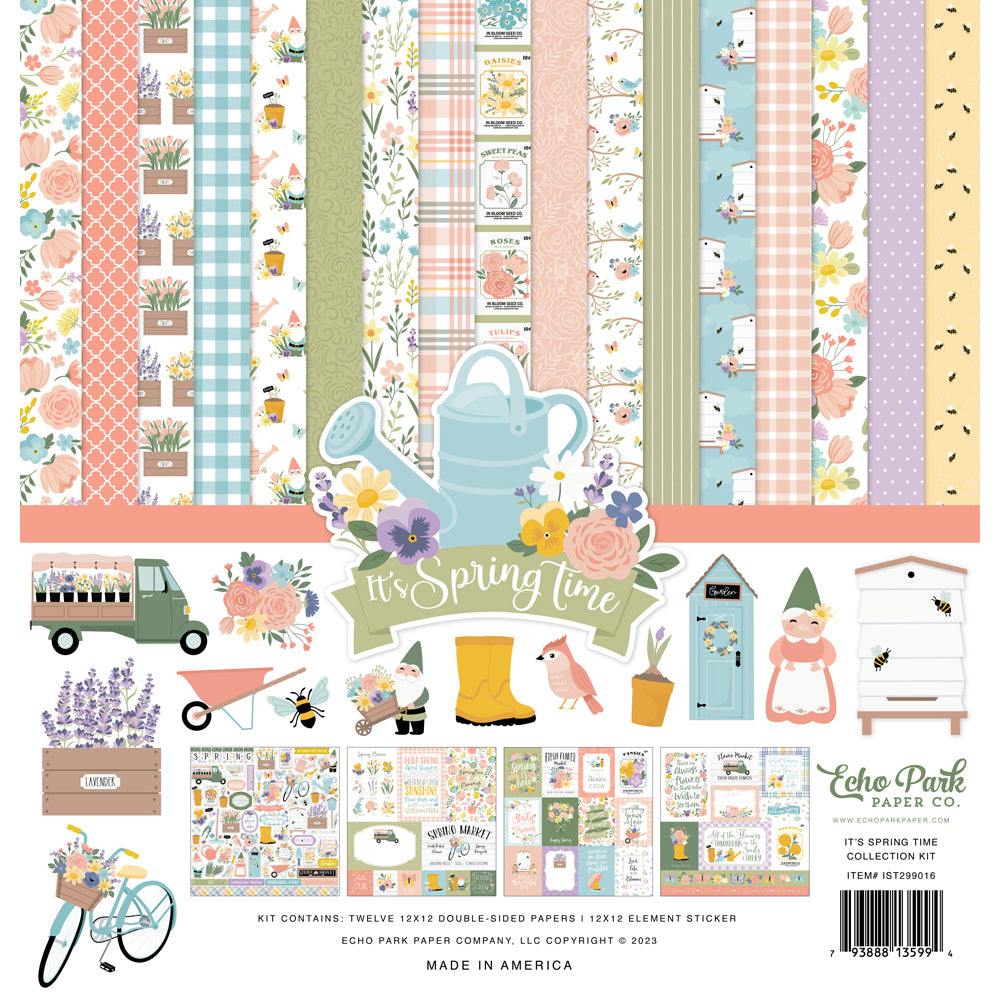 Cardstock Collection Kit, 12 x 12 - It's Spring Time - Echo Park