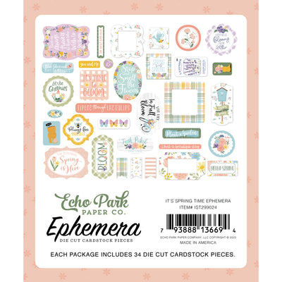 Die Cut Ephemera - It's Spring Time - Echo Park