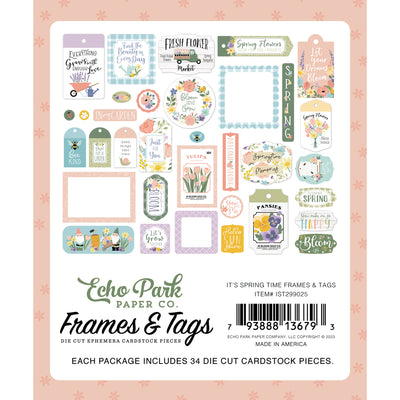 Die Cut Tags & Frames - It's Spring Time - Echo Park