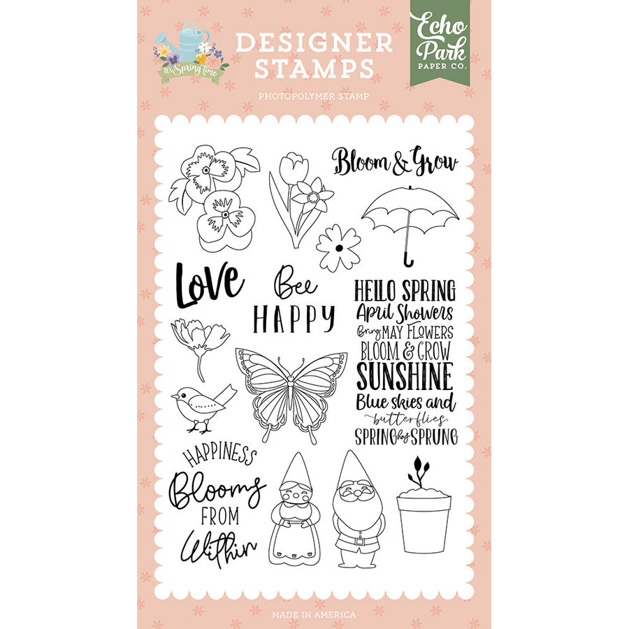 Happiness Blooms Stamp Set - It's Easter Time - Echo Park
