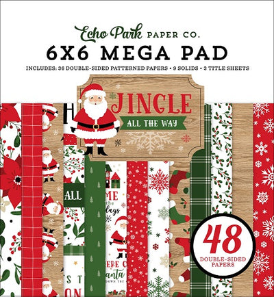 Jingle All The Way Cardmakers 6" x 6" Mega Pad - Echo Park