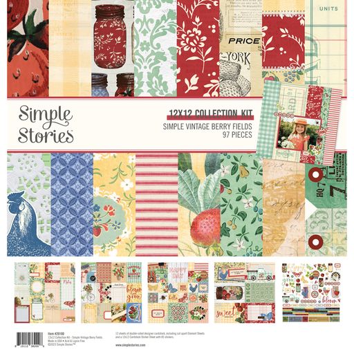 Simple Vintage Berry Fields Collection Kit - Simple Vintage Berry Fields Collection - Simple Stories