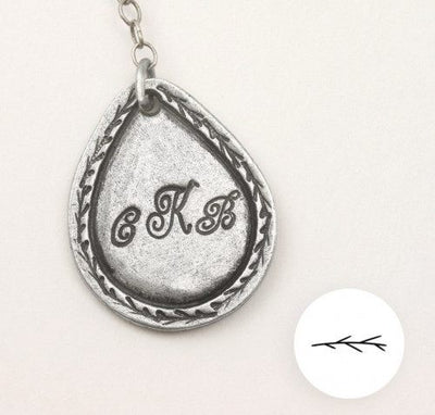Pewter Large drop stamping project