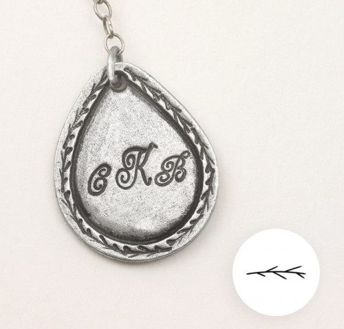Pewter Large drop stamping project