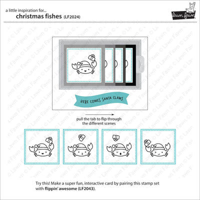 Christmas Fishes Clear Stamps - Lawn Fawn - Clearance