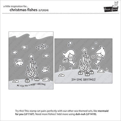 Christmas Fishes Clear Stamps - Lawn Fawn - Clearance