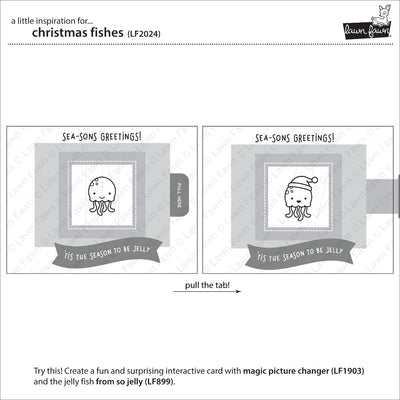 Christmas Fishes Clear Stamps - Lawn Fawn - Clearance
