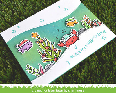 Christmas Fishes Clear Stamps - Lawn Fawn - Clearance