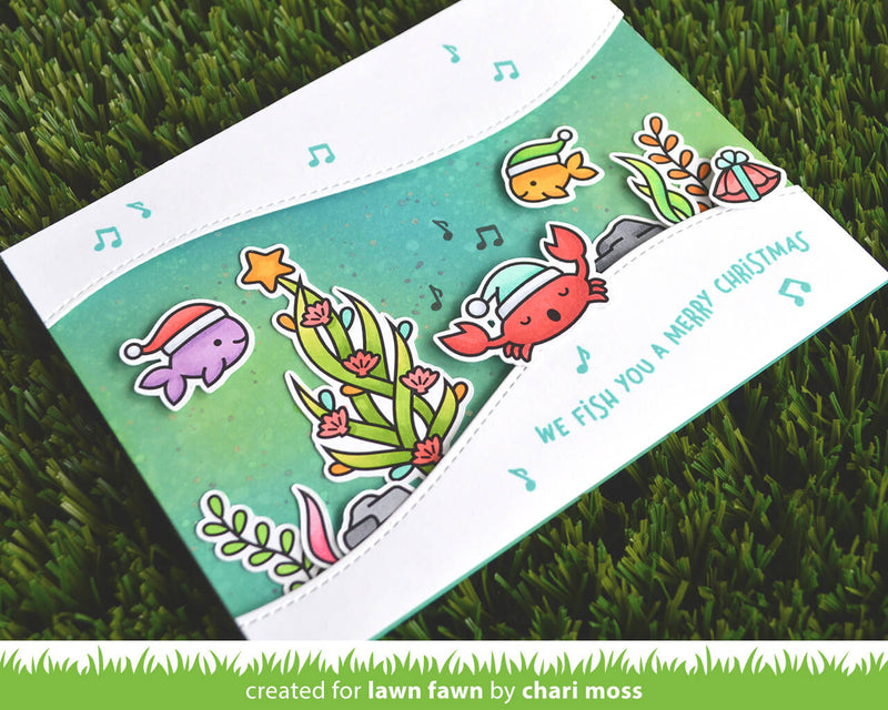 Christmas Fishes Clear Stamps - Lawn Fawn - Clearance