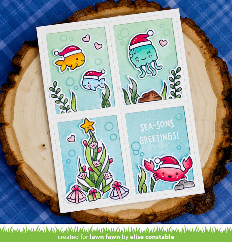 Christmas Fishes Clear Stamps - Lawn Fawn - Clearance