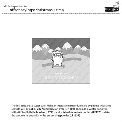 Offset Sayings: Christmas Clear Stamps - Lawn Fawn - Clearance