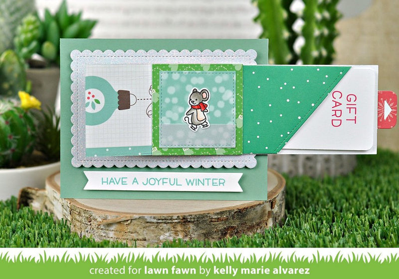 Diagonal Gift Card Pocket Lawn Cuts Dies - Lawn Fawn