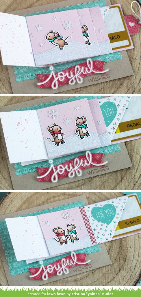 Diagonal Gift Card Pocket Lawn Cuts Dies - Lawn Fawn