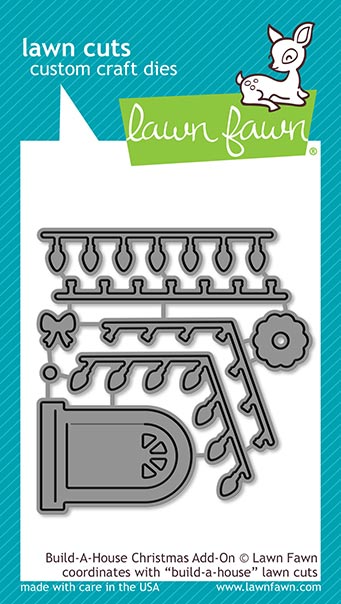 Build-A-House Christmas Add-On Lawn Cuts Dies - Lawn Fawn