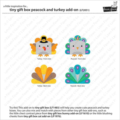 Tiny Gift Box Peacock Add-On Lawn Cuts Dies - Lawn Fawn - Clearance