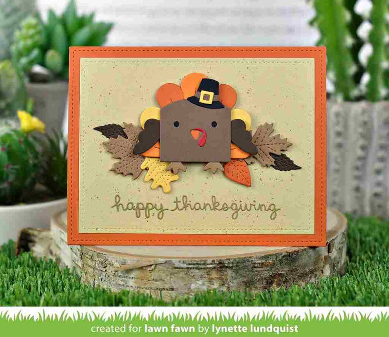 Tiny Gift Box Peacock Add-On Lawn Cuts Dies - Lawn Fawn - Clearance