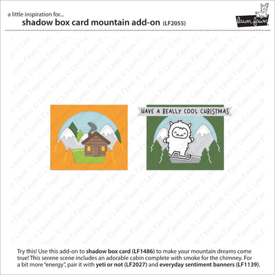 Shadow Box Card Mountain Add-On Lawn Cuts Dies - Lawn Fawn - Clearance