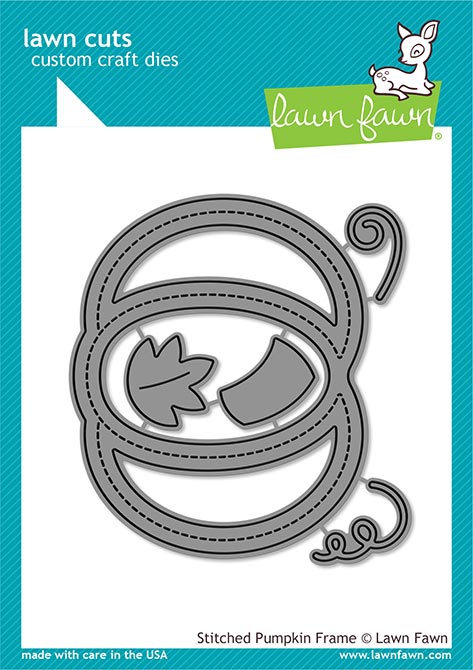 Stitched Pumpkin Frame Lawn Cuts Dies - Lawn Fawn