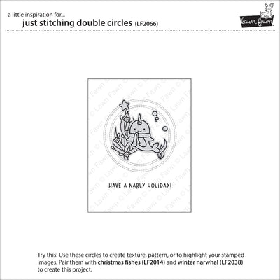 Just Stitching Double Circles Lawn Cuts Dies - Lawn Fawn