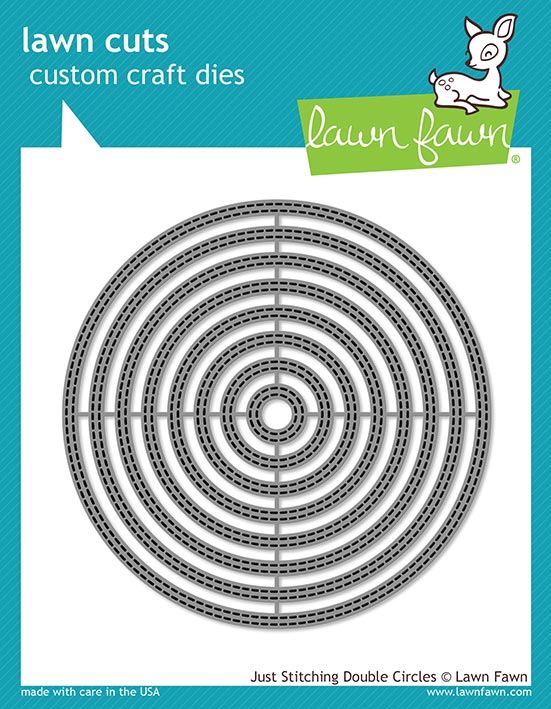 Just Stitching Double Circles Lawn Cuts Dies - Lawn Fawn