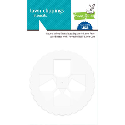 Templates: Squares Lawn Clippings Stencil - Reveal Wheel - Lawn Fawn - Clearance