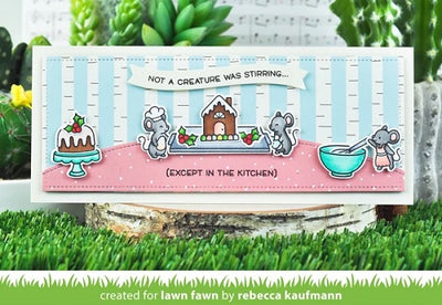 Slimline Simple Stitched Hillside Borders Lawn Cuts Dies - Lawn Fawn - Clearance