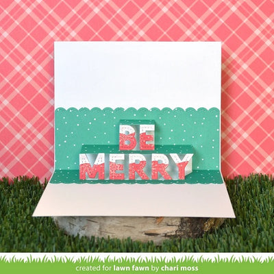 Pop-Up Be Merry Lawn Cuts Dies - Lawn Fawn - Clearance