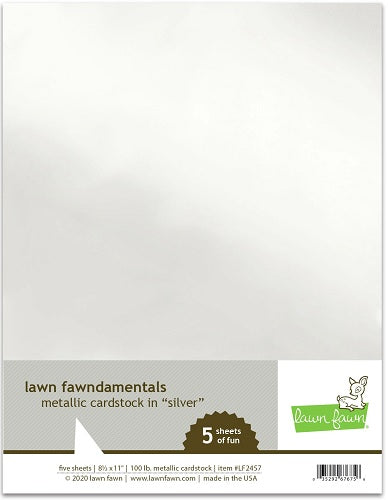 Silver Metallic Cardstock - Lawn Fawn