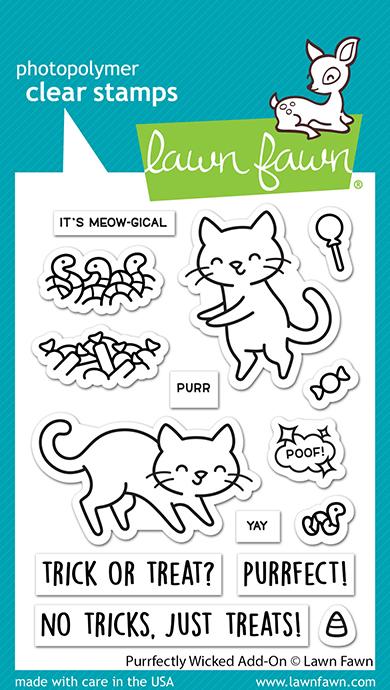 Purrfectly Wicked Add On Clear Stamp Set - Lawn Fawn