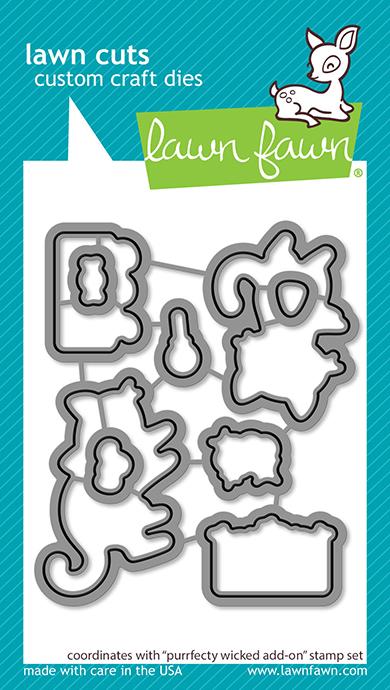 Purrfectly Wicked Add-On Lawn Cuts Dies - Lawn Fawn