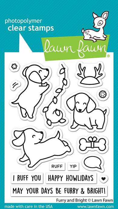 Furry And Bright Clear Stamp Set - Lawn Fawn